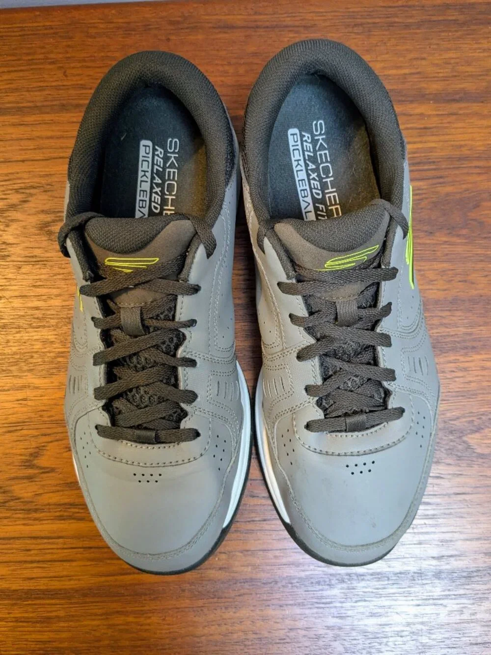 🎾 Skechers Viper Court Smash Pickleball Shoes - Gray/Lime (8.5 X-Wide) - Picture 6 of 8